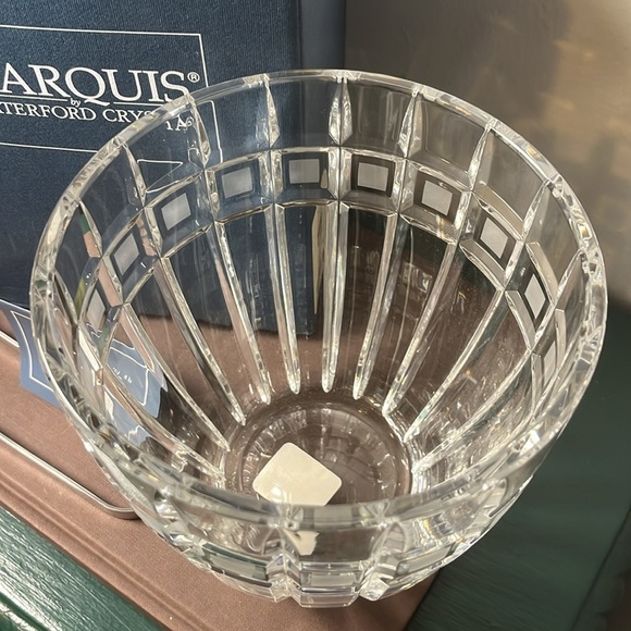 Marquis Waterford Crystal Quadrata Ice Bucket with Metal Tongs in Original Box - Picture 5 of 10